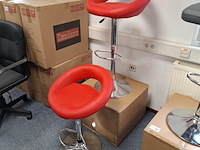 4x barkruk rood - afbeelding 1 van  5