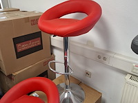 4x barkruk rood - afbeelding 2 van  5