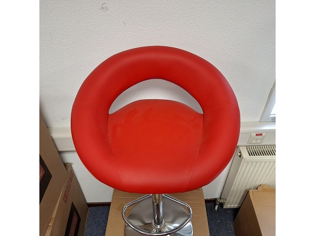 4x barkruk rood - afbeelding 3 van  5