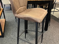 4x barkruk rose, microvezel, taupe - afbeelding 1 van  2
