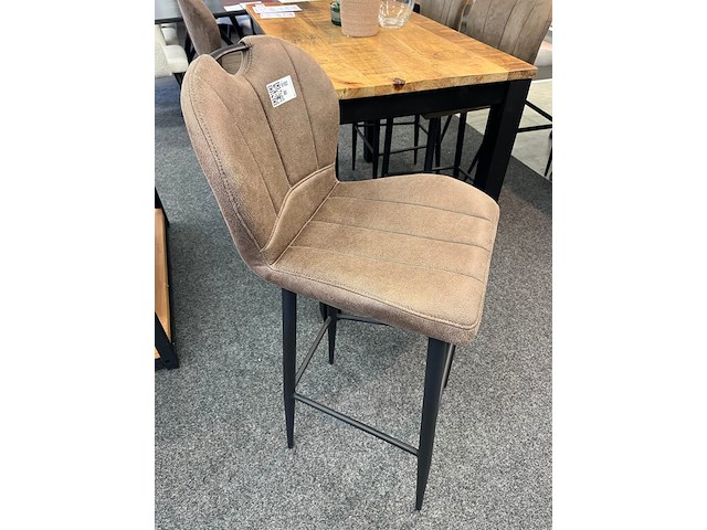 4x barkruk rose, microvezel, taupe - afbeelding 2 van  2