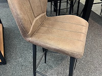 4x barkruk rose, microvezel, taupe - afbeelding 2 van  2