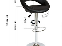 4x barkruk verstelbaar rond zwart, 2025 - afbeelding 1 van  2