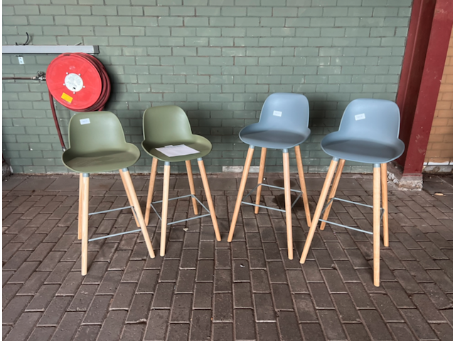4x barkruk, zuiver / albert kuip - afbeelding 1 van  3