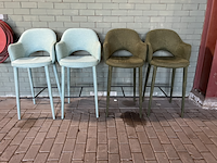 4x barkrukken , polspotten, cosy fabric - afbeelding 1 van  5