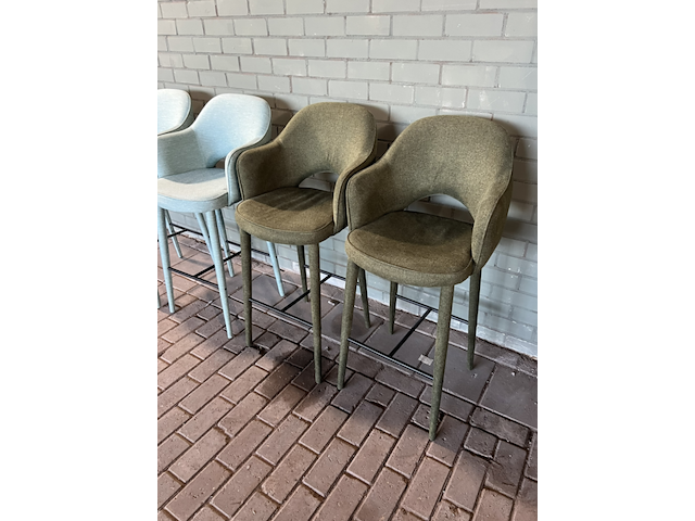 4x barkrukken , polspotten, cosy fabric - afbeelding 2 van  5