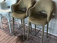 4x barkrukken , polspotten, cosy fabric - afbeelding 2 van  5