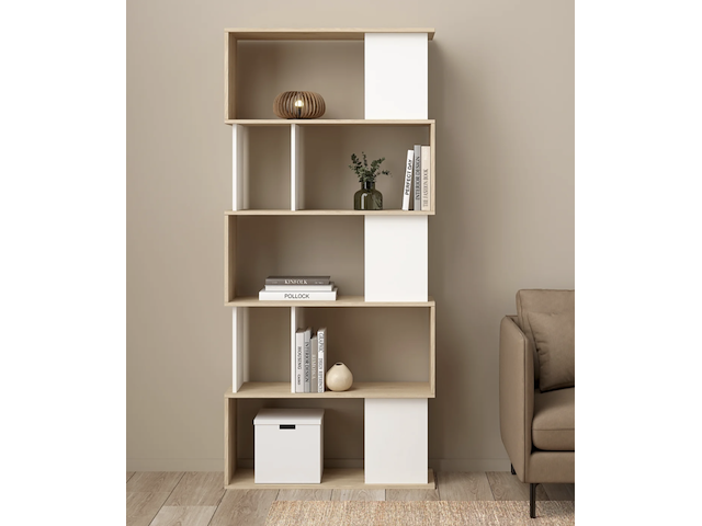 4x basic puzzle boekenkast by fonq, wit - afbeelding 1 van  8