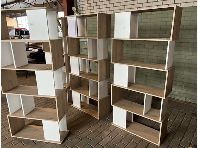 4x basic puzzle boekenkast by fonq, wit - afbeelding 5 van  8