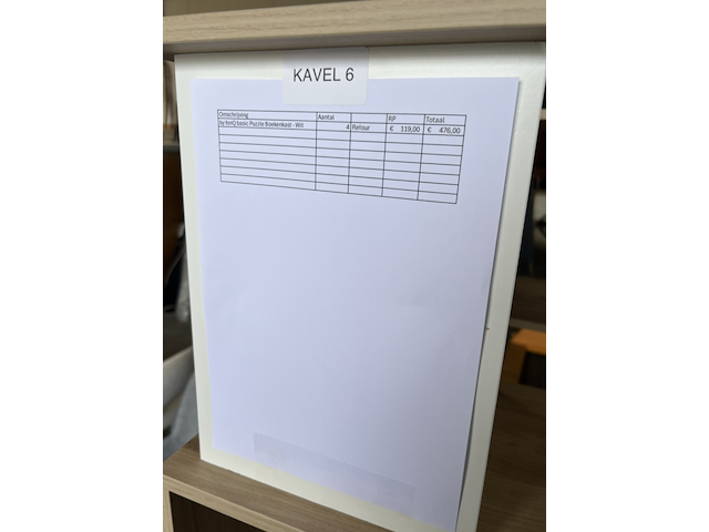 4x basic puzzle boekenkast by fonq, wit - afbeelding 8 van  8