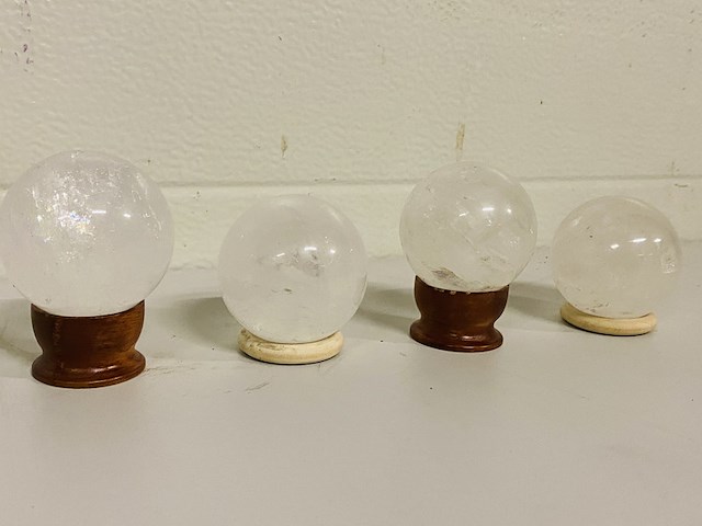 4x bergkristal bol - afbeelding 1 van  4