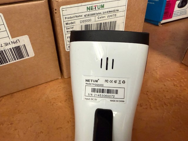 4x bluetooth barcodescanner, netum, ds5000, wit - afbeelding 4 van  4