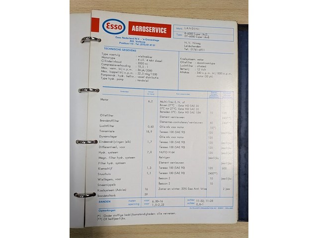 4x boekwerk 'esso smeermiddelen adviezen' - afbeelding 15 van  24