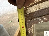 4x boogvormig uitklapbaar stalraam, historisch, wit/roest, 63 cm breed; 43-49 cm hoog - afbeelding 3 van  6
