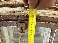 4x boogvormig uitklapbaar stalraam, historisch, wit/roest, 63 cm breed; 43-49 cm hoog - afbeelding 4 van  6