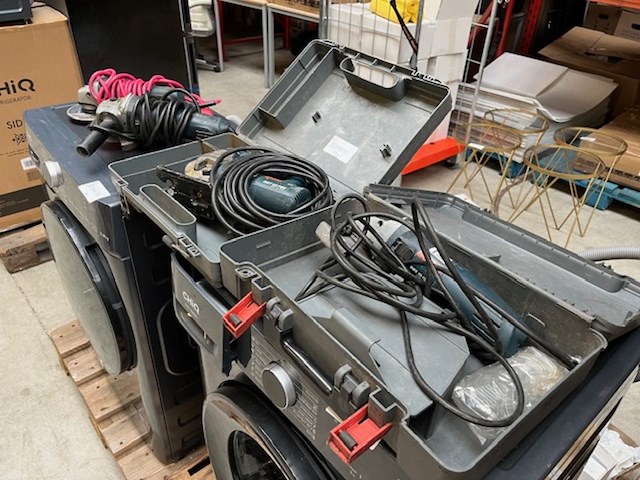 4x bosch gereedschap w.o. slijptol, 2x koffer - afbeelding 1 van  5