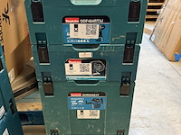 4x bouwgereedschap in koffer, 1x lader makita, ddf484rt3j, djv182zj, dhr242zjv, dhs630zj - afbeelding 1 van  5