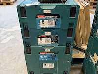 4x bouwgereedschap in koffer, 1x lader makita, ddf484rt3j, djv182zj, dhr242zjv, dhs630zj - afbeelding 1 van  5