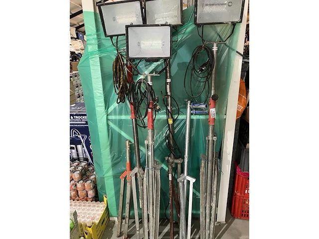 4x bouwlampen op statief - afbeelding 1 van  4