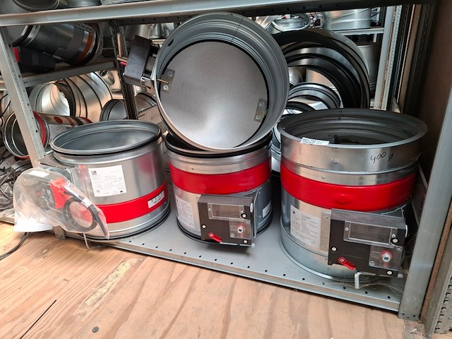 4x brandklep 400mm rft , fire damper cr2 - afbeelding 1 van  5