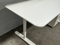 4x bureau met bureaustoel ikea, wit - afbeelding 7 van  10