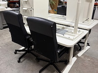 4x bureau met bureaustoel ikea, wit - afbeelding 10 van  10