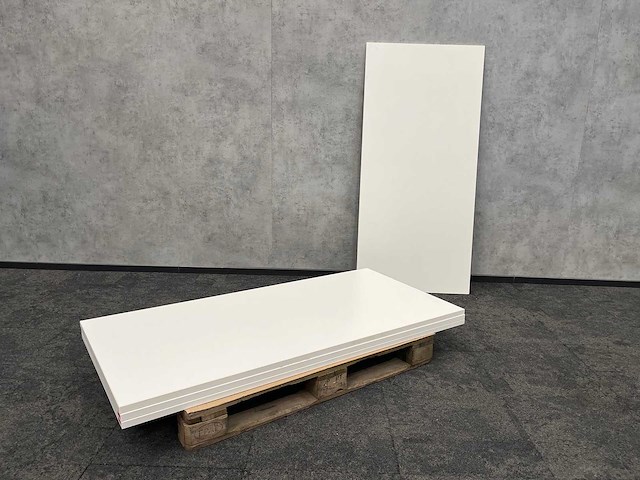 4x bureaublad 160x75 wit - afbeelding 1 van  5