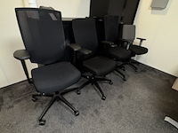 4x bureaustoel dauphin en comforto, zwart - afbeelding 1 van  6
