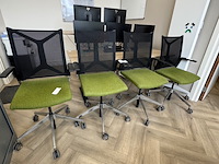 4x bureaustoel, girsberger, wt4341, groen, staand