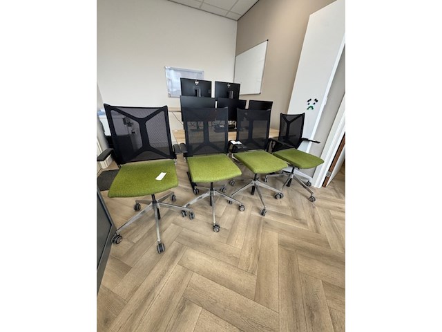 4x bureaustoel, groen - afbeelding 1 van  8