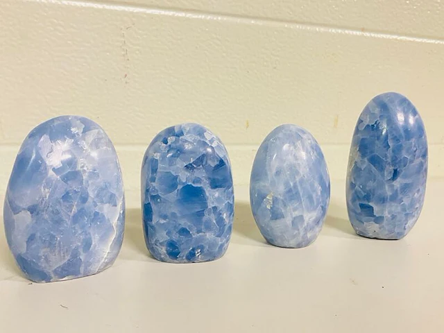 4x calciet blauw vrije vorm - afbeelding 1 van  5