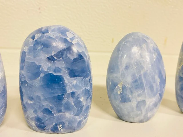 4x calciet blauw vrije vorm - afbeelding 3 van  5