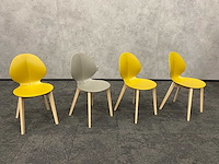 4x calligaris basil - eetkamerstoel - mosterd/ antraciet - afbeelding 2 van  8