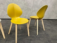 4x calligaris basil - eetkamerstoel - mosterd/ antraciet - afbeelding 5 van  8