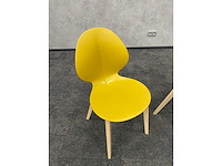 4x calligaris basil - eetkamerstoel - mosterd/ antraciet - afbeelding 7 van  8
