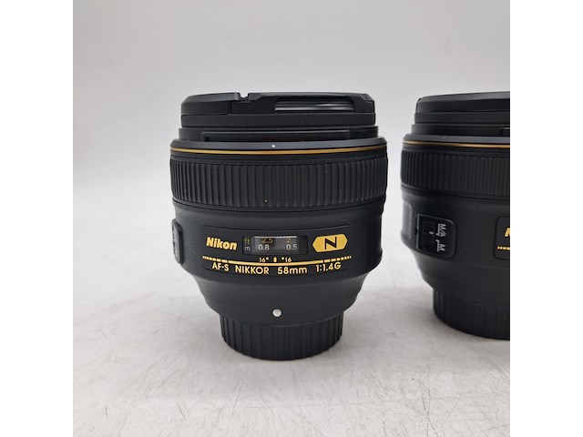 4x camera lens, nikon, af-s nikkor 58mm 1:1.4g - afbeelding 3 van  7