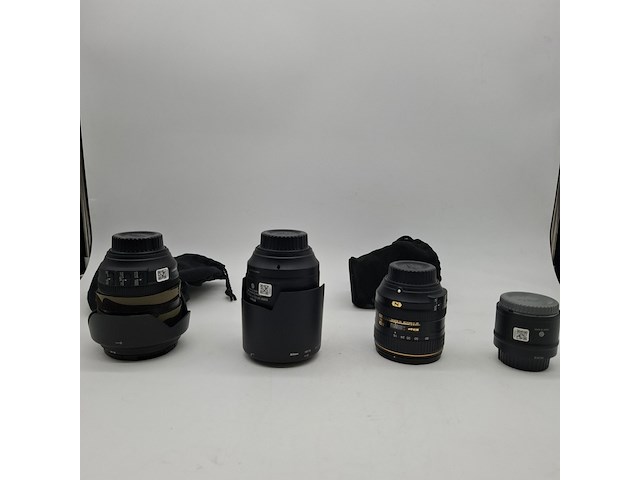 4x camera lens, nikon, o.a. af-s micro nikkor 105mm 1:2.8g ed vr - afbeelding 1 van  15