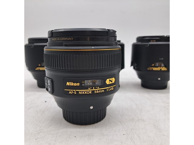 4x camera lens, nikon, o.a. af-s niikor 58mm 1:1.4g - afbeelding 3 van  7