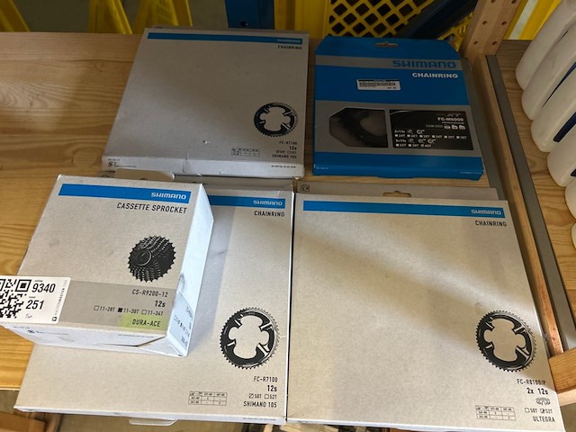 4x chainring, 1x cassette sprocket, shimano - afbeelding 1 van  7
