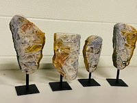 4x chalcedoon / agaat op standaard - afbeelding 1 van  6