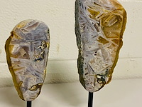 4x chalcedoon / agaat op standaard - afbeelding 3 van  6