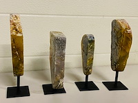 4x chalcedoon / agaat op standaard - afbeelding 5 van  6