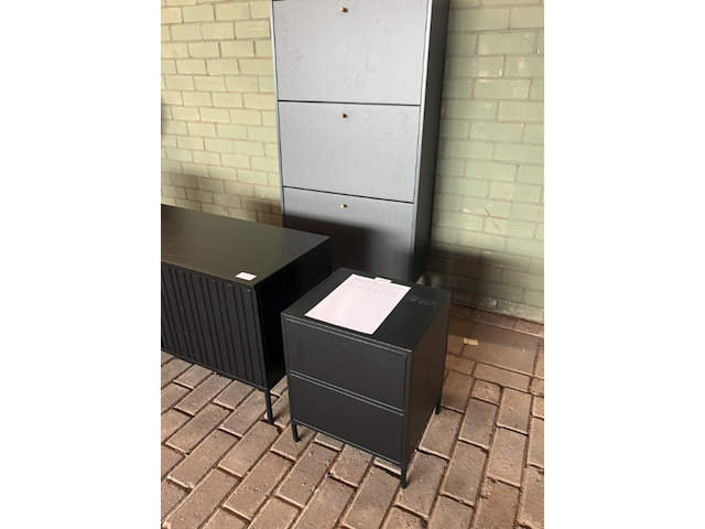 4x combinatie kasten en tv meubel, woood en byfonq, zwart - afbeelding 3 van  4