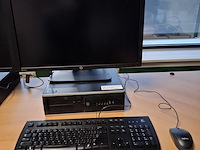 4x computer met beeldscherm en toetsenbord hp, hp pro 6300 sff i5 en hp 6300 sff, bouwjaar 2013 en 2016 - afbeelding 4 van  13