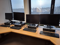 4x computer met beeldscherm en toetsenbord hp, hp pro 6300 sff i5 en hp 6300 sff, bouwjaar 2013 en 2016 - afbeelding 1 van  13