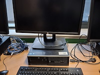 4x computer met beeldscherm en toetsenbord hp, hp pro 6300 sff i5 en hp 6300 sff, bouwjaar 2013 en 2016 - afbeelding 9 van  13