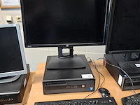 4x computer met beeldscherm en toetsenbord hp, hp pro 6300 sff i5, hp elitedesk 800 g1 sff i5 en , bouwjaar 2013 en 2016 - afbeelding 3 van  17