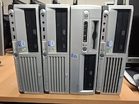 4x computer met beeldscherm, hp, hp dc7700 sff en hp d530 sff, 2010 en 2008 - afbeelding 2 van  7