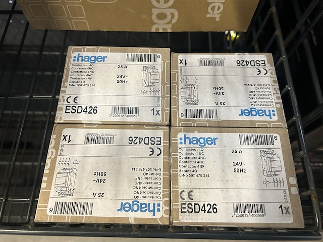 4x contacteur, 2x inbouwunit leeg hager - afbeelding 2 van  6