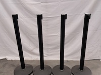 4x crowd control / afzetpaaltjes, showgear, showgear pro 2m, zwart